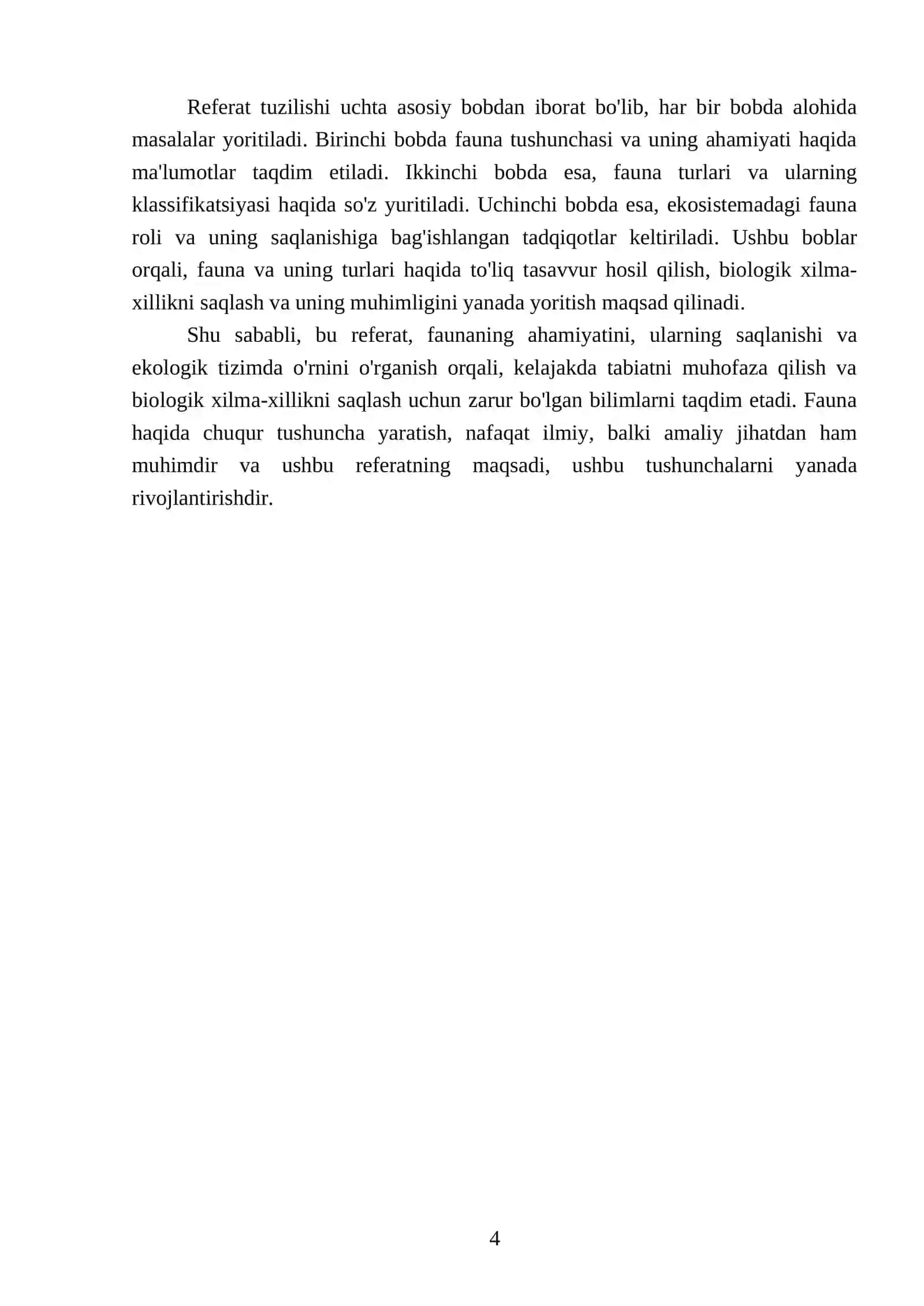 Fauna haqida tushuncha va uning turlari 4