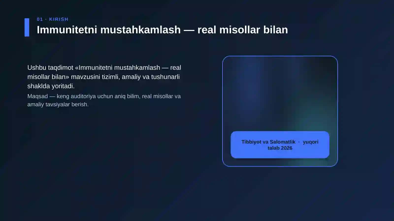 Immunitetni mustahkamlash — real misollar bilan 4