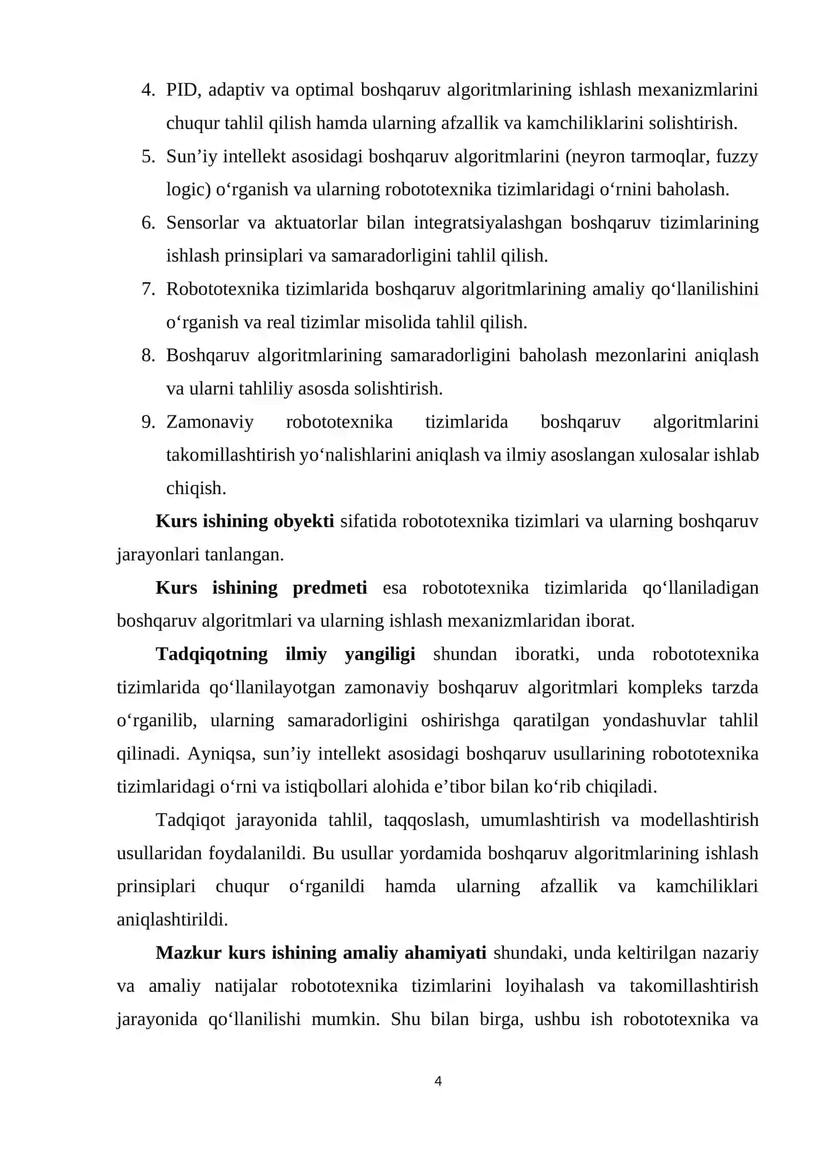 Zamonaviy Boshqaruv Algoritmlari va Ularning Amaliy Qo'llanilishi 4