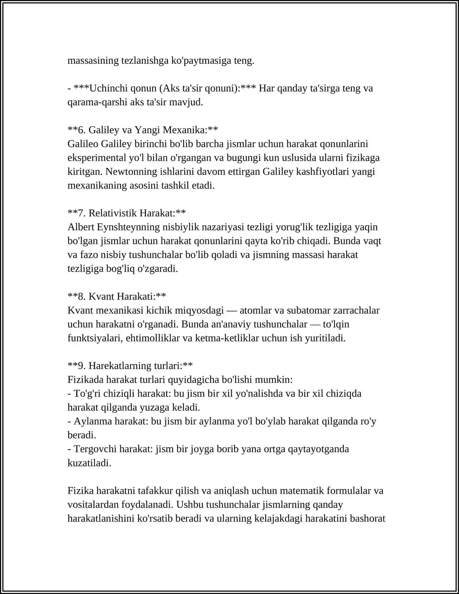 MUSTAQIL ISH Mavzu: HARAKAT VA SHAXS 4