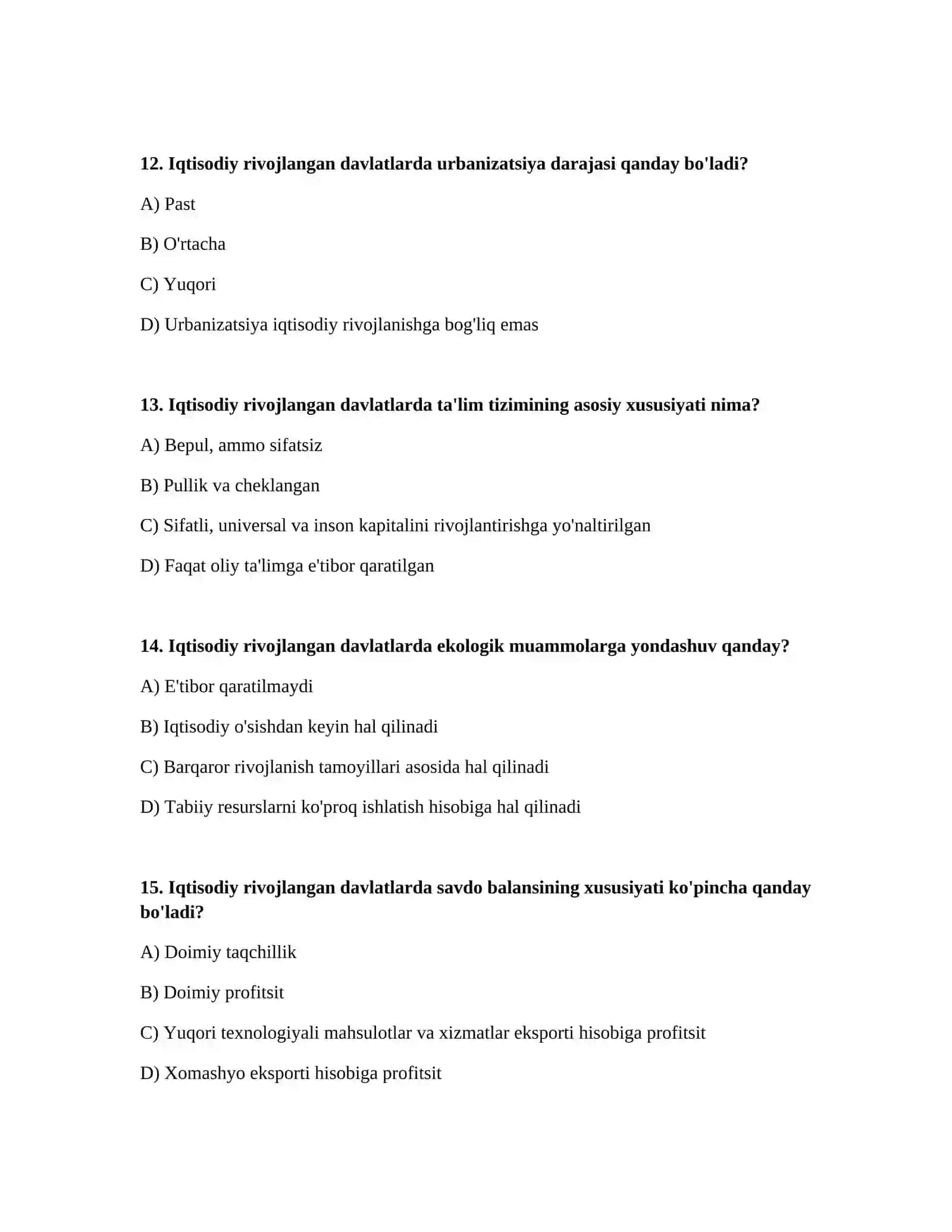 Iqtisodiy rivojlangan davlatlar tuzimi 4