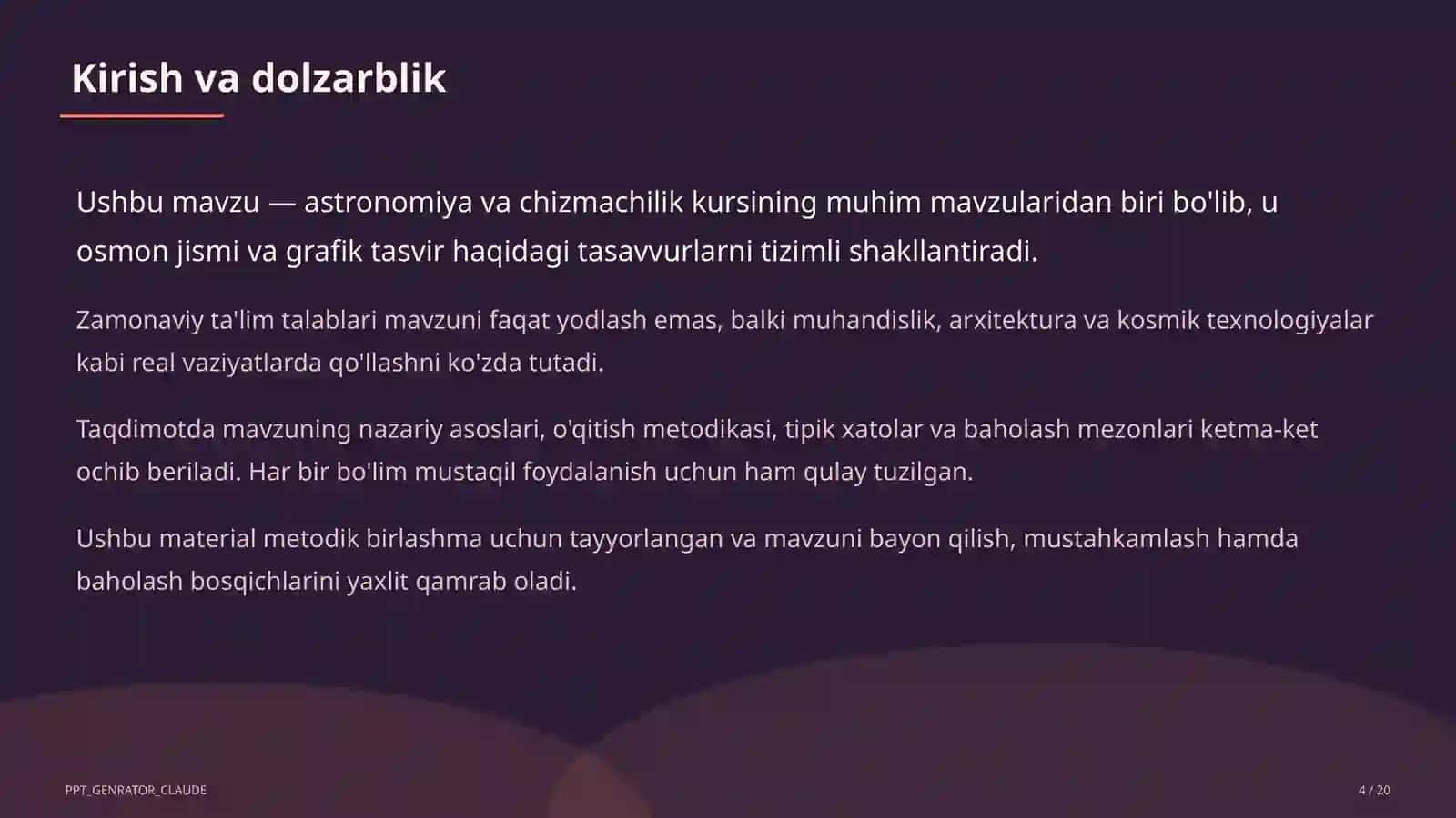 Chizmachilik asoslari: chizma asboblari va formatlar (8-sinf) 4