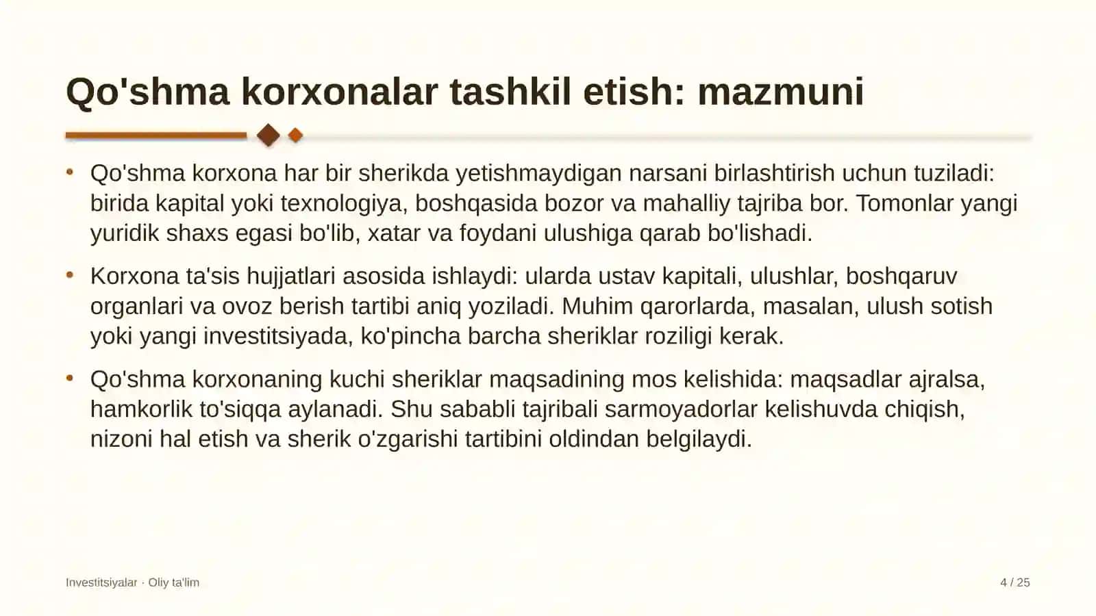 buyum bozorlarida qo'shma korxonalar tashkil etish 7798 4