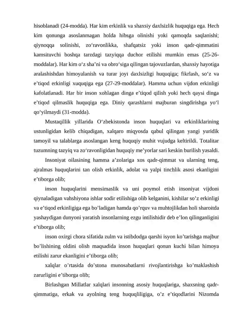 INSON HUQUQINING TARIXIY RIVOJLANISH BOSQICHLARI 4