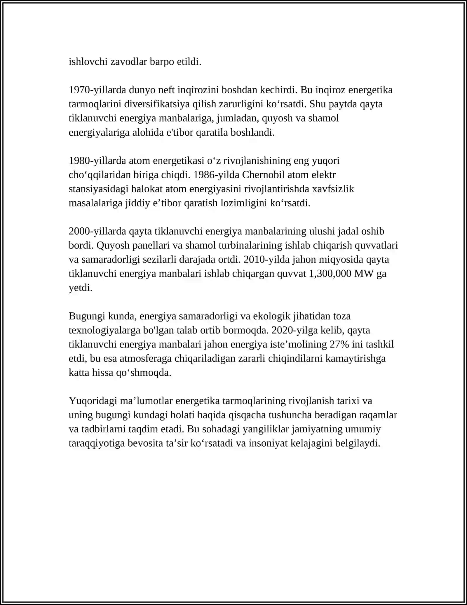 TEXNIKA TARAQQIYOTIDA ENERGETIKANING O'RNI 4