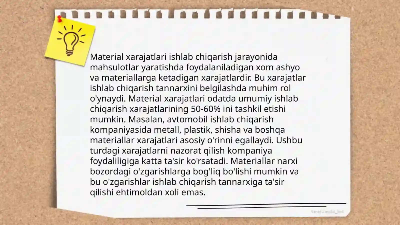 Ishlab chiqarish xarajatlari va foyda 4