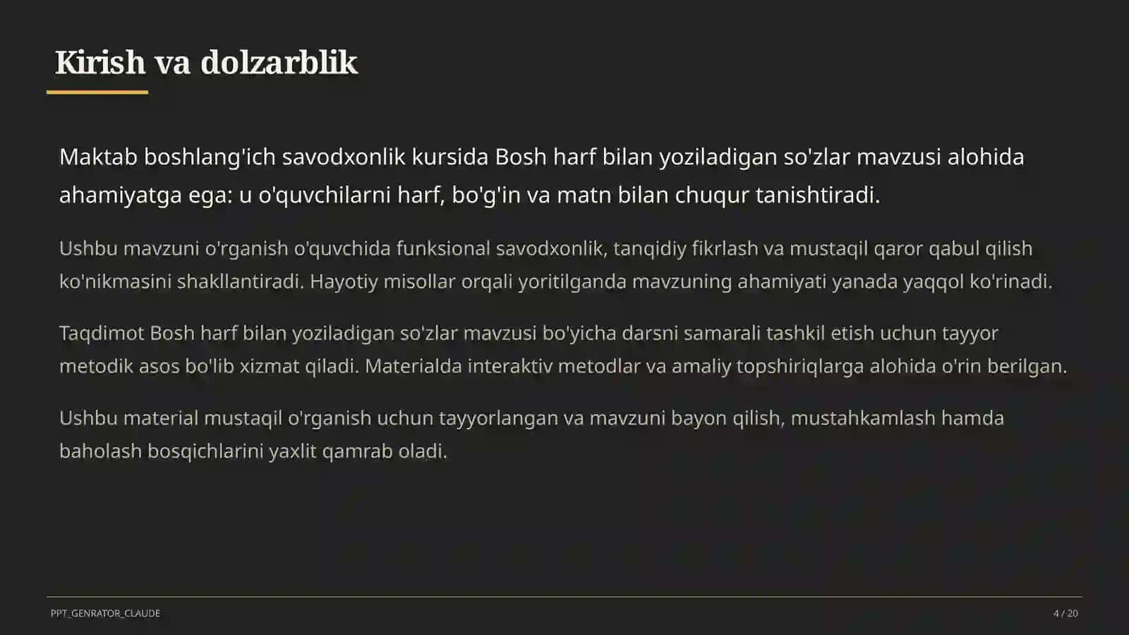 Bosh harf bilan yoziladigan so'zlar (2-sinf) 4