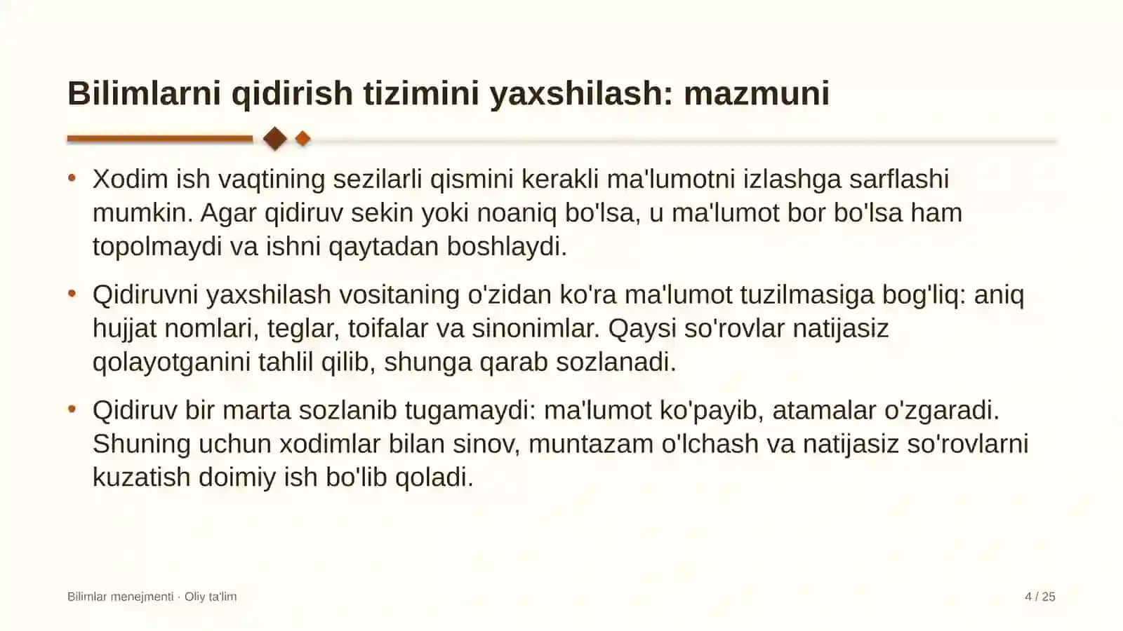 tadbirlarni tashkil etish agentliklarida bilimlarni qidirish tizimini takomillashtirish 7891 4