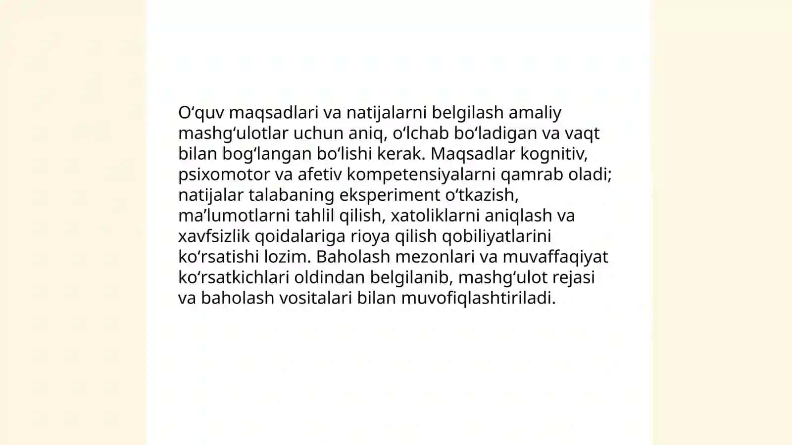 Amaliy mashg'ulotlarni tashkil qilish 4
