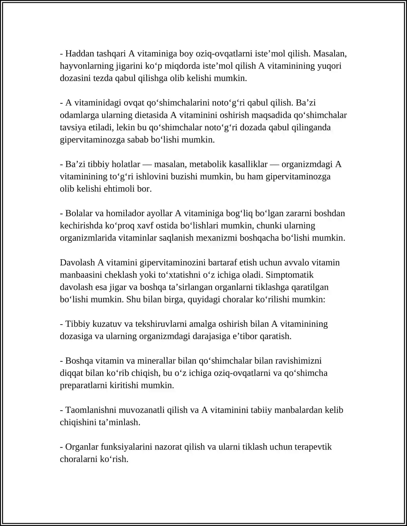 GIPER VA GIPO A VITAMINOZLAR 4