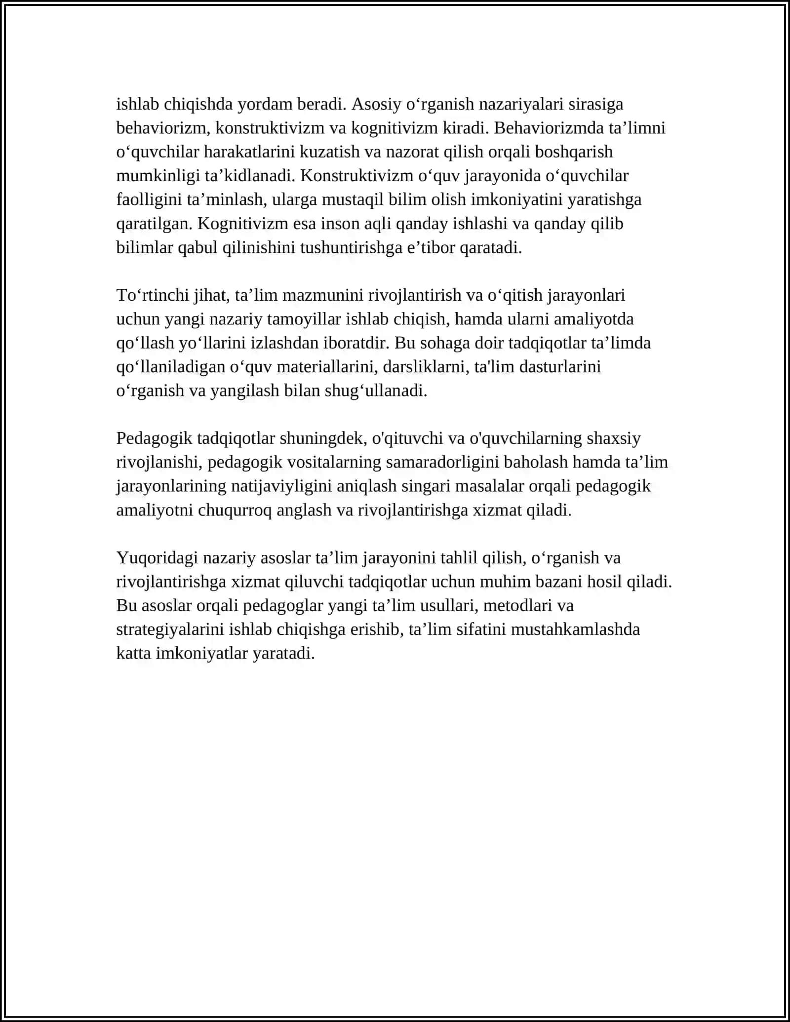 PEDAGOGIKA FANINING ILMIY- TADQIQOT METODLARI 4