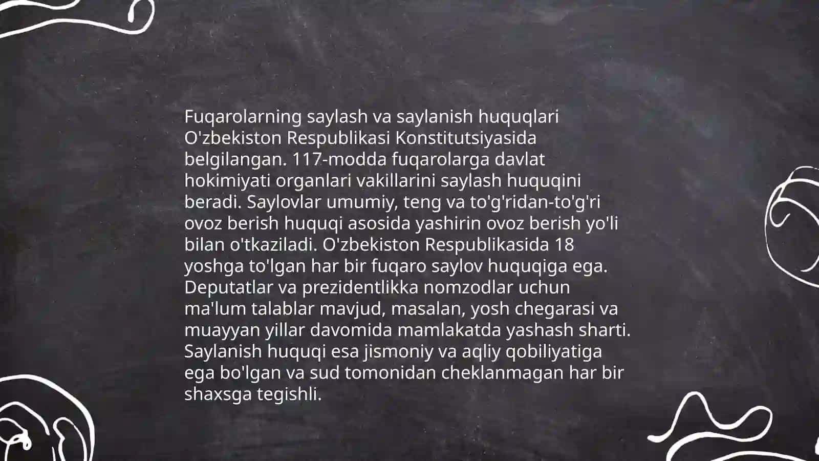 Siyosiy huquqlar mavzusida slayd tayyorla 4
