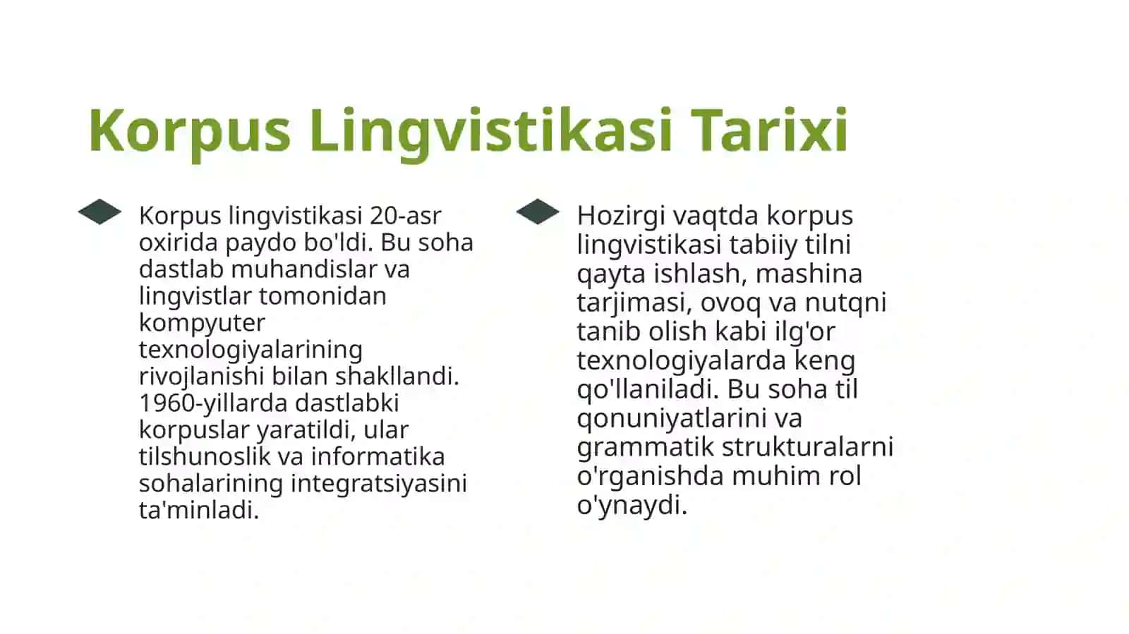 Korpus lingvistikasining rivojlanishi 4