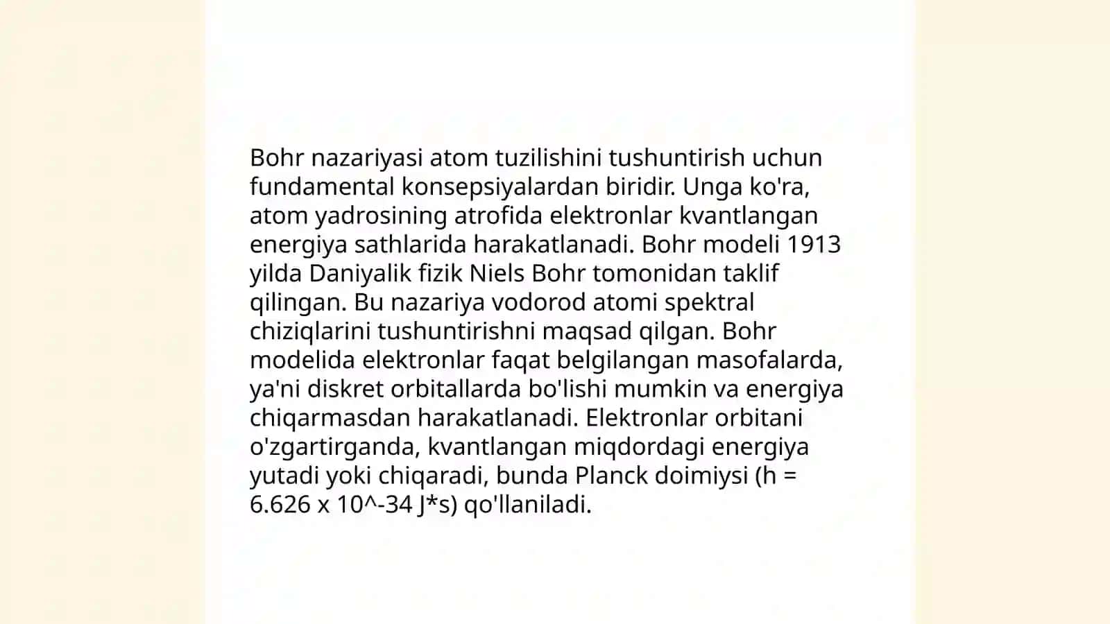 Vodorod atomining Bor nazariyasi 4