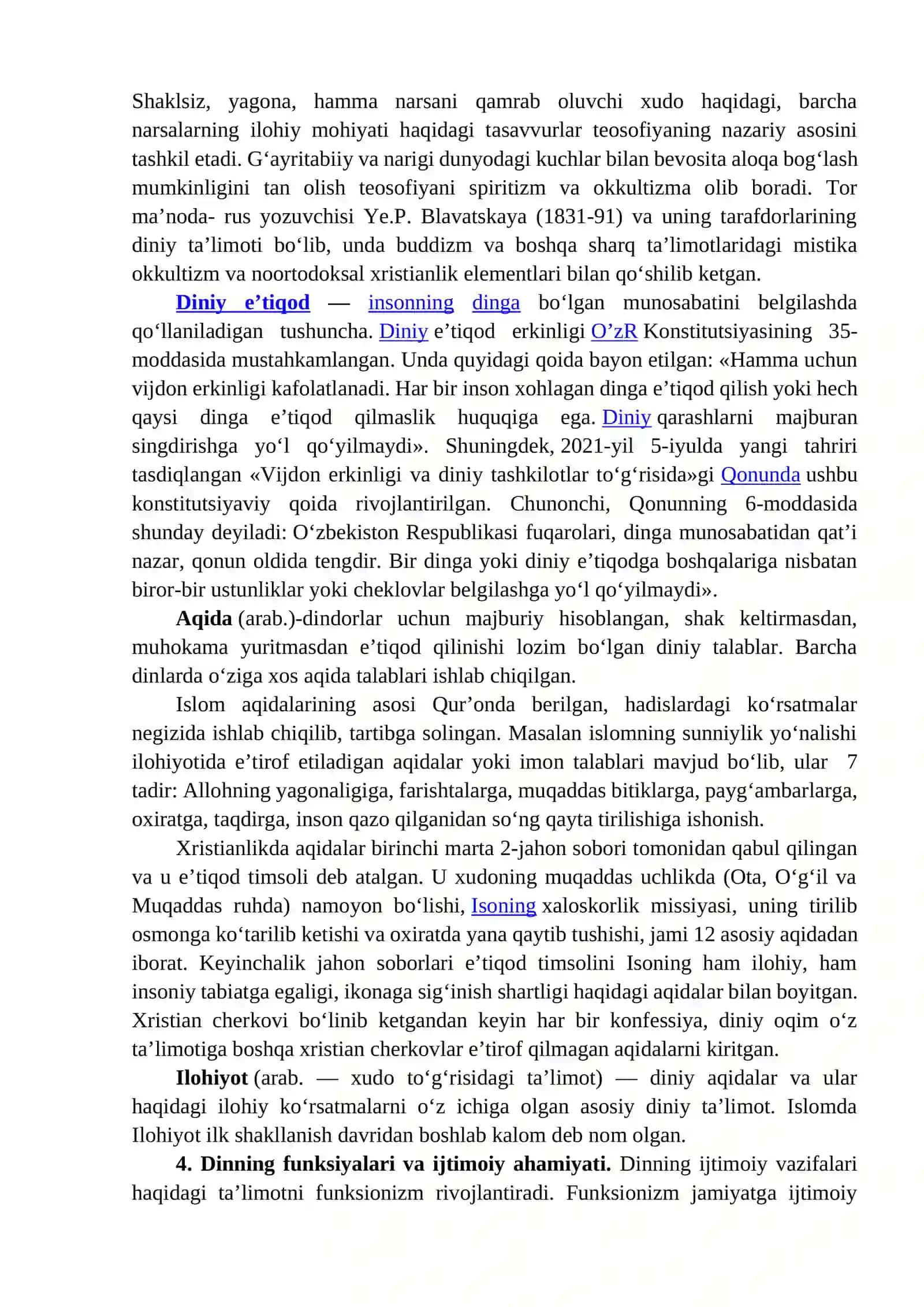 DINSHUNOSLIK FANING PREDMETI, MAQSADI VA VAZIFALARI 4