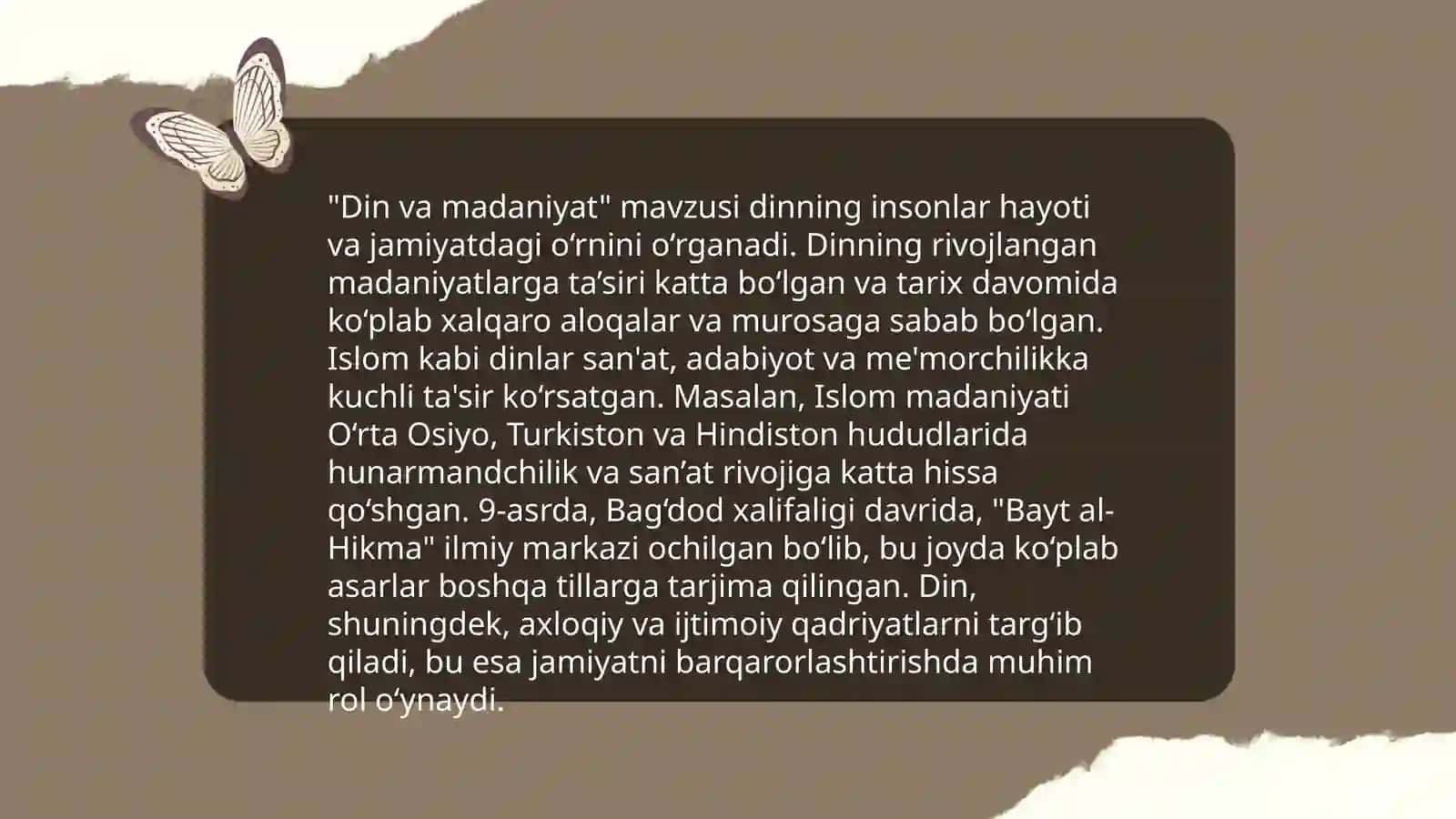 Din va ta'lim mavzusida axborot 4