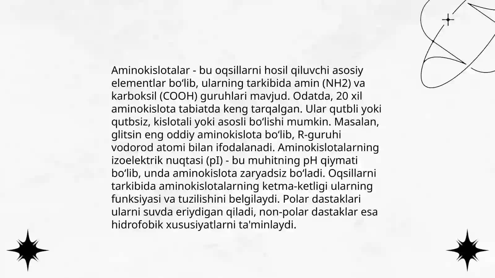Ayrim aminokislotalar almashinuvining o’ziga xosligi 4