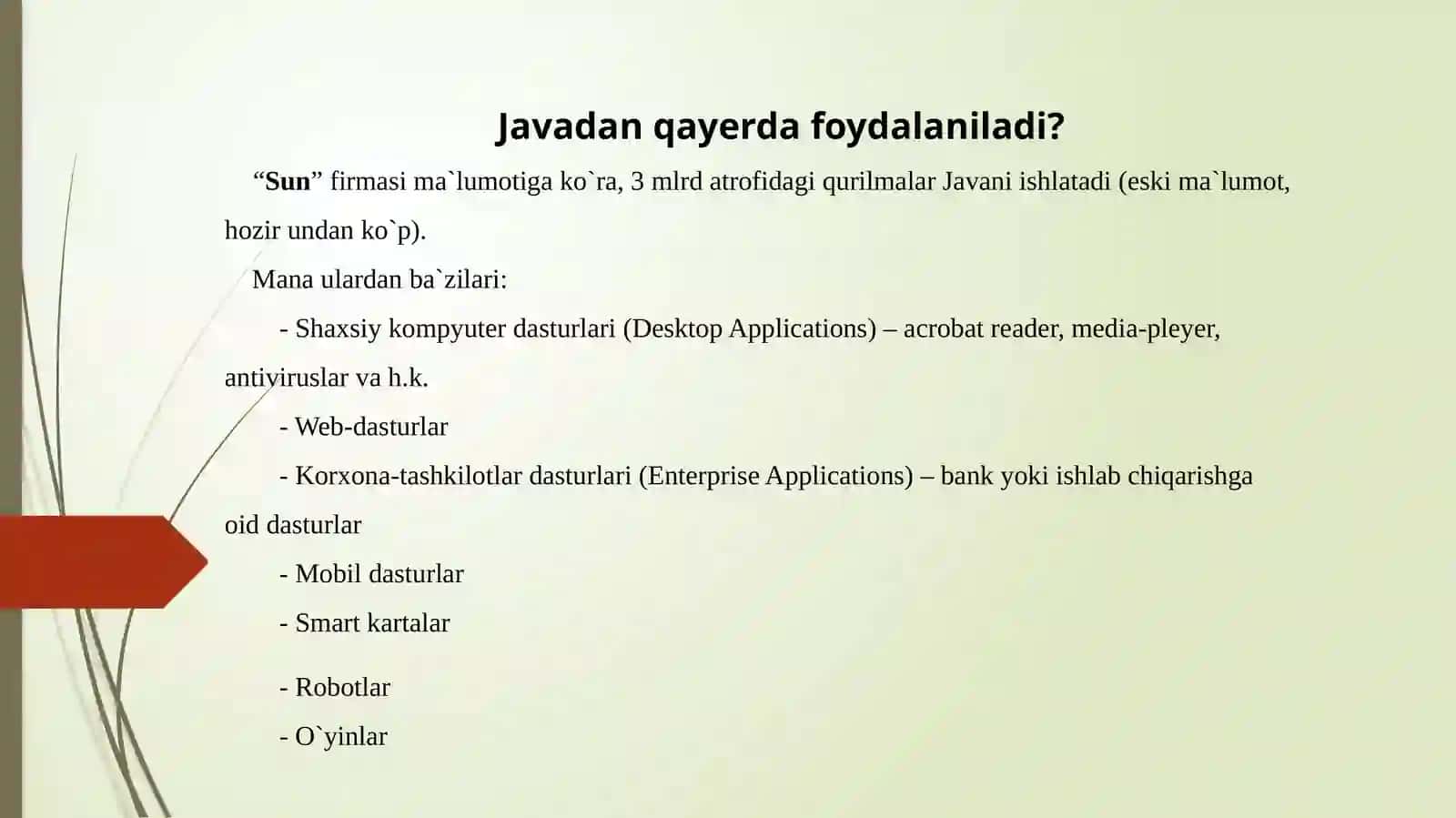 Javadasturlashtili 4