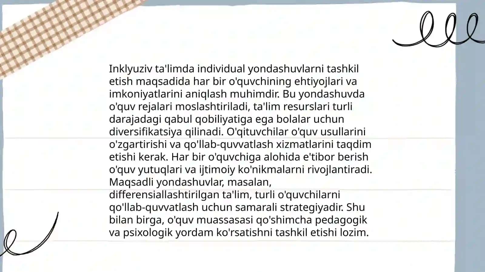 Tayanch harakat apparatida nuqsoni bo'lgan bolalar uchun inklyuziv ta'limning mazmuni 4
