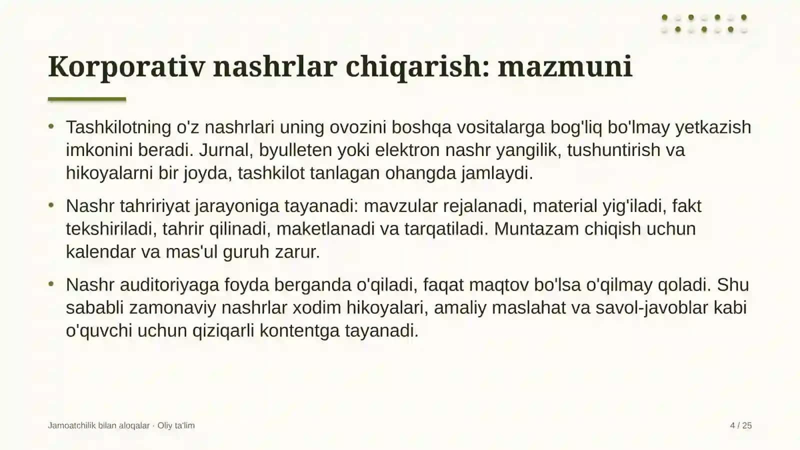 dam olish maskanlarida korporativ nashrlar chiqarish 9140 4