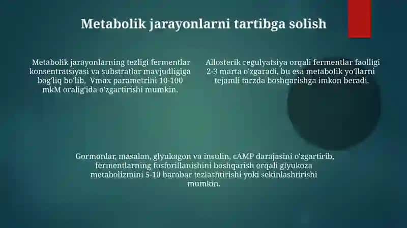 Moddalar almashinuvi va energiya almashinuvi biyofizikasi 4