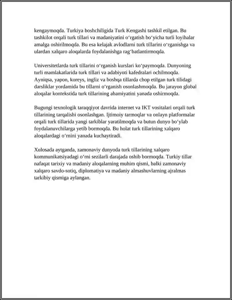 ZAMONAVIY DUNYODA TURK TILING O‘RNI 4