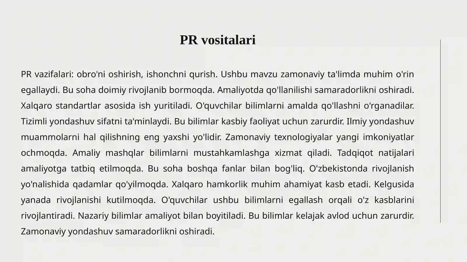 PR tushunchasi 4