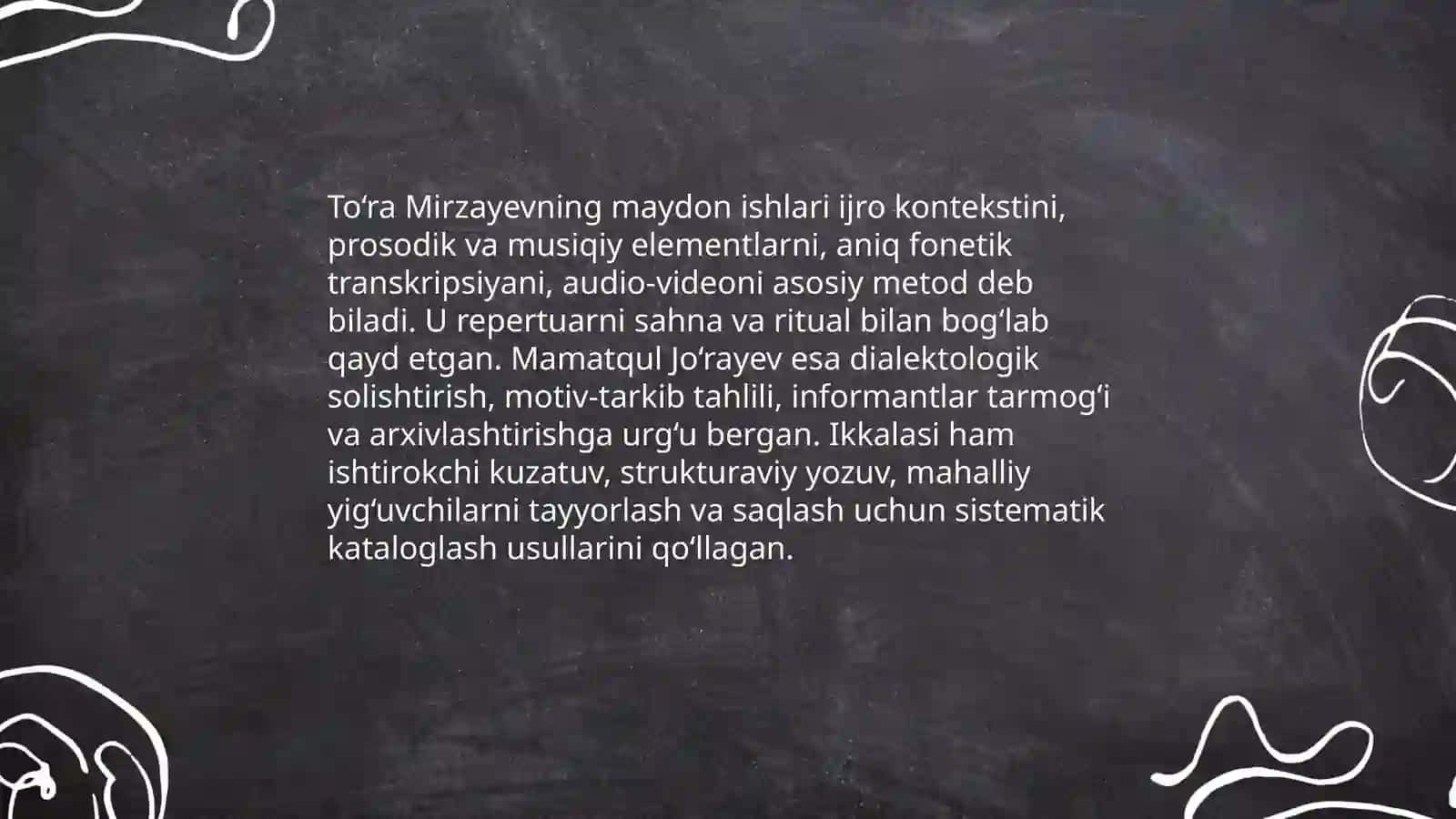 To‘ra Mirzayev va Mamatqul Jo‘rayevlarning o‘zbek folklorshunoslikka qo'shgan hissasi 4