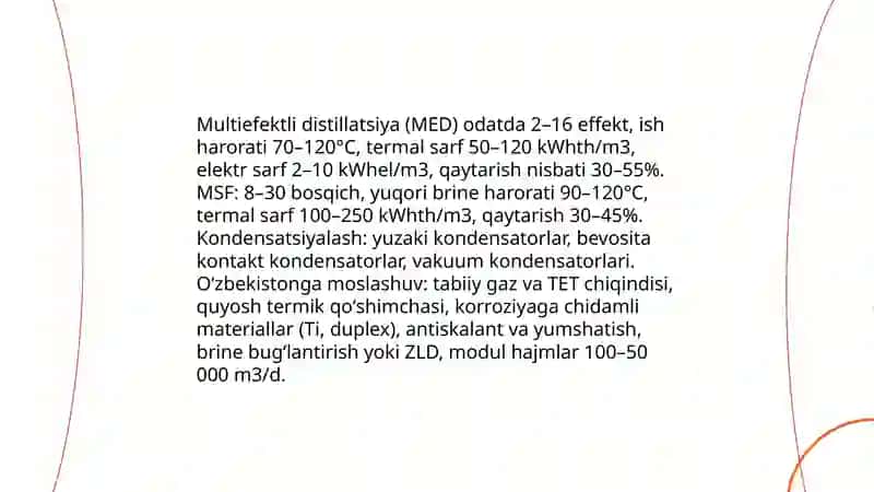 Oʻzbekiston sharoitida shoʻr suvlardan chuchuk suvlar olish texnologiyasi 4