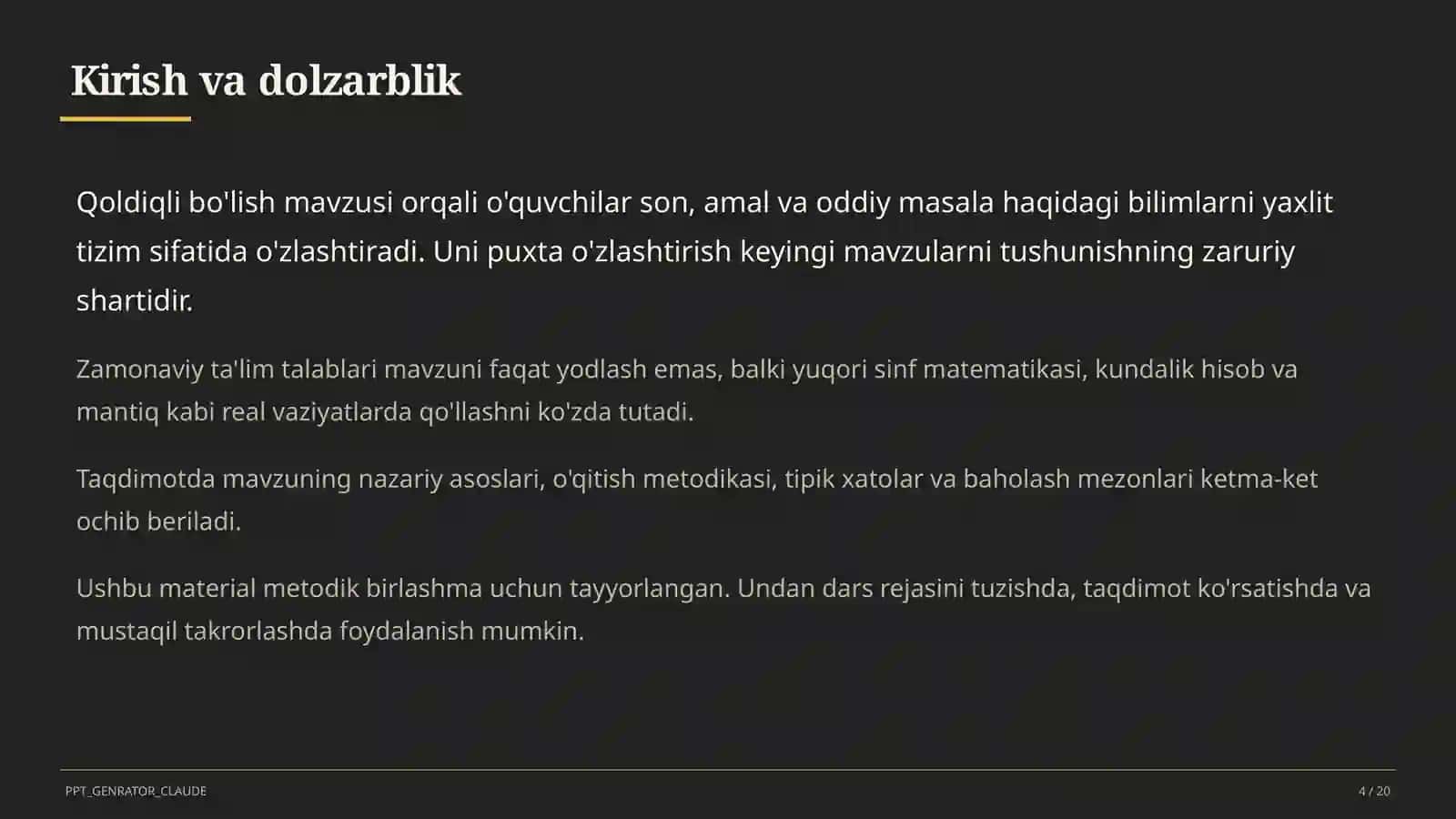 Qoldiqli bo'lish (3-sinf) 4