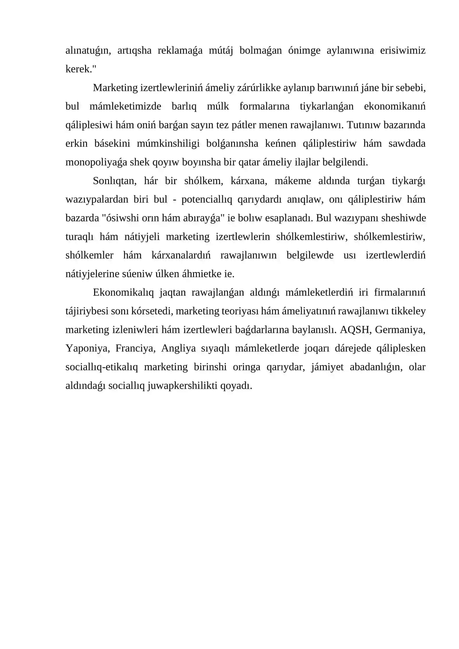 Tema: Marketing izertlewleriniń tiykarǵı basqıshları 4