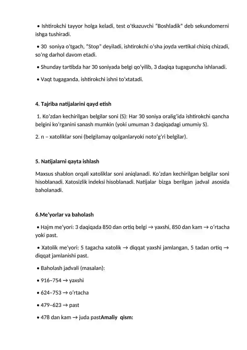 Bourdon testi (Korrektura testi) 4