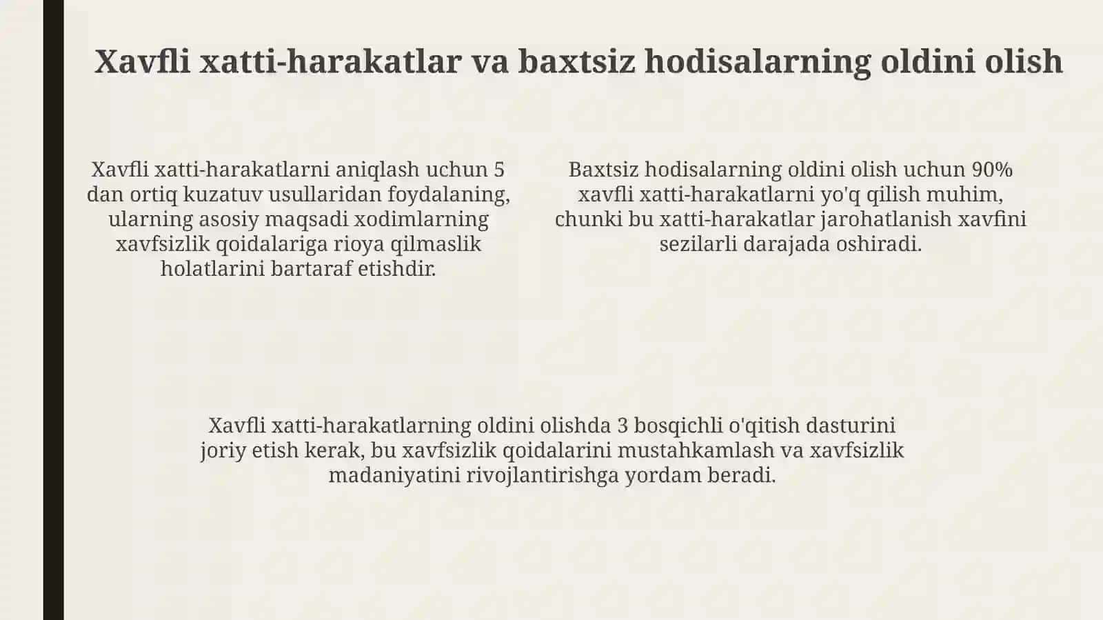 Hayot xavfsizligi asoslari va inson omili 4