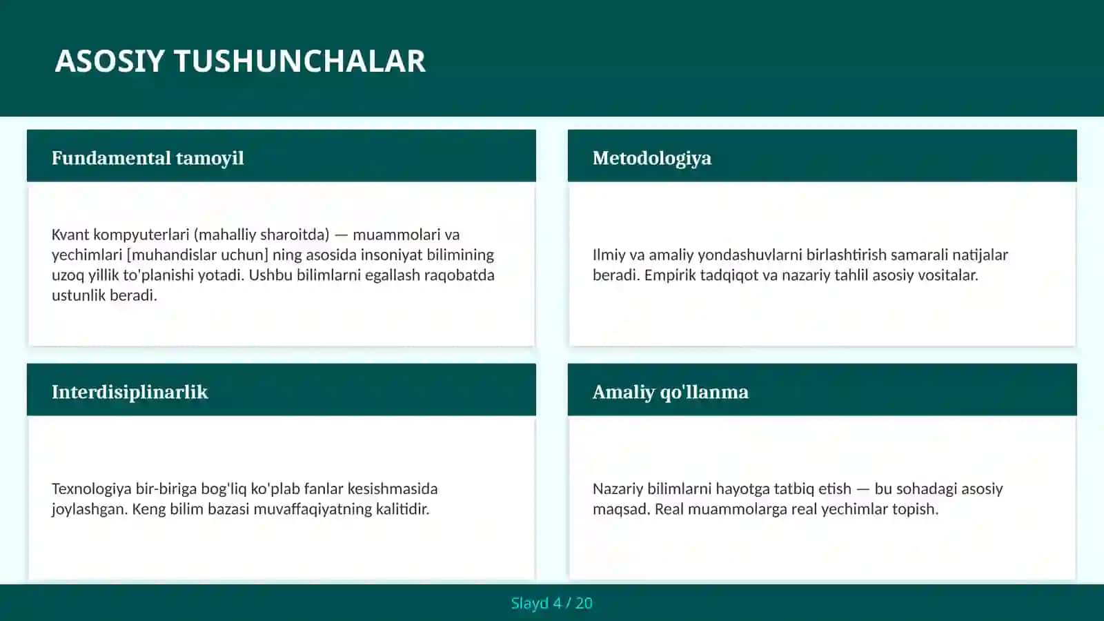 KVANT KOMPYUTERLARI (MAHALLIY SHAROITDA) — MUAMMOLARI VA YECHIMLARI [MUHANDISLAR UCHUN] 4