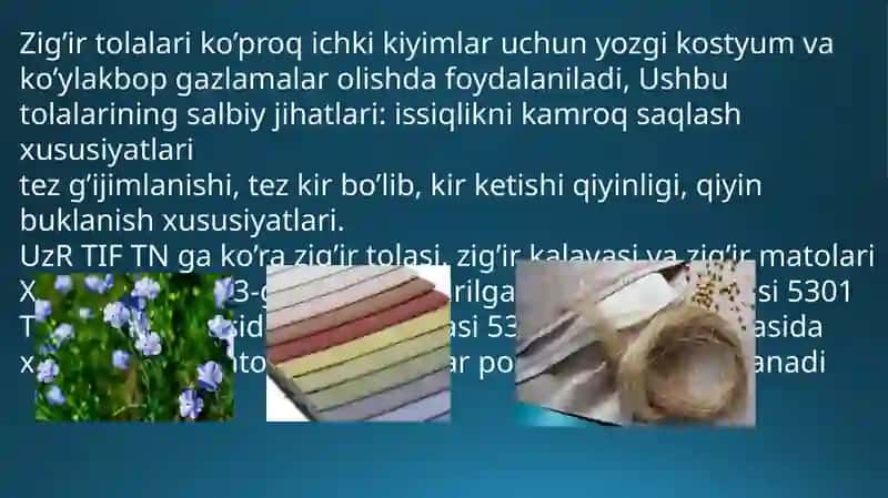Toqimachilik va trikotaj tovarlarning TIF TN asosida tasniflanishi 4