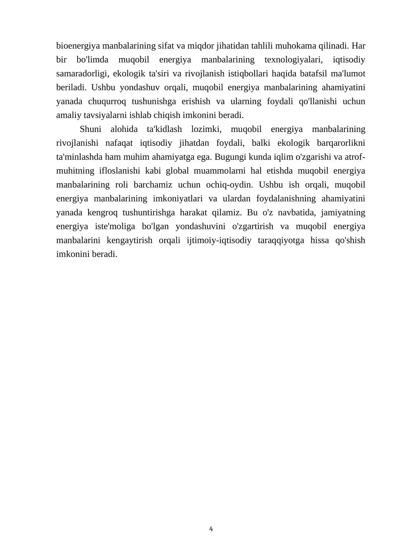 Muqobil energiya manbalari (quyosh, shamol, bioenergiya) 4