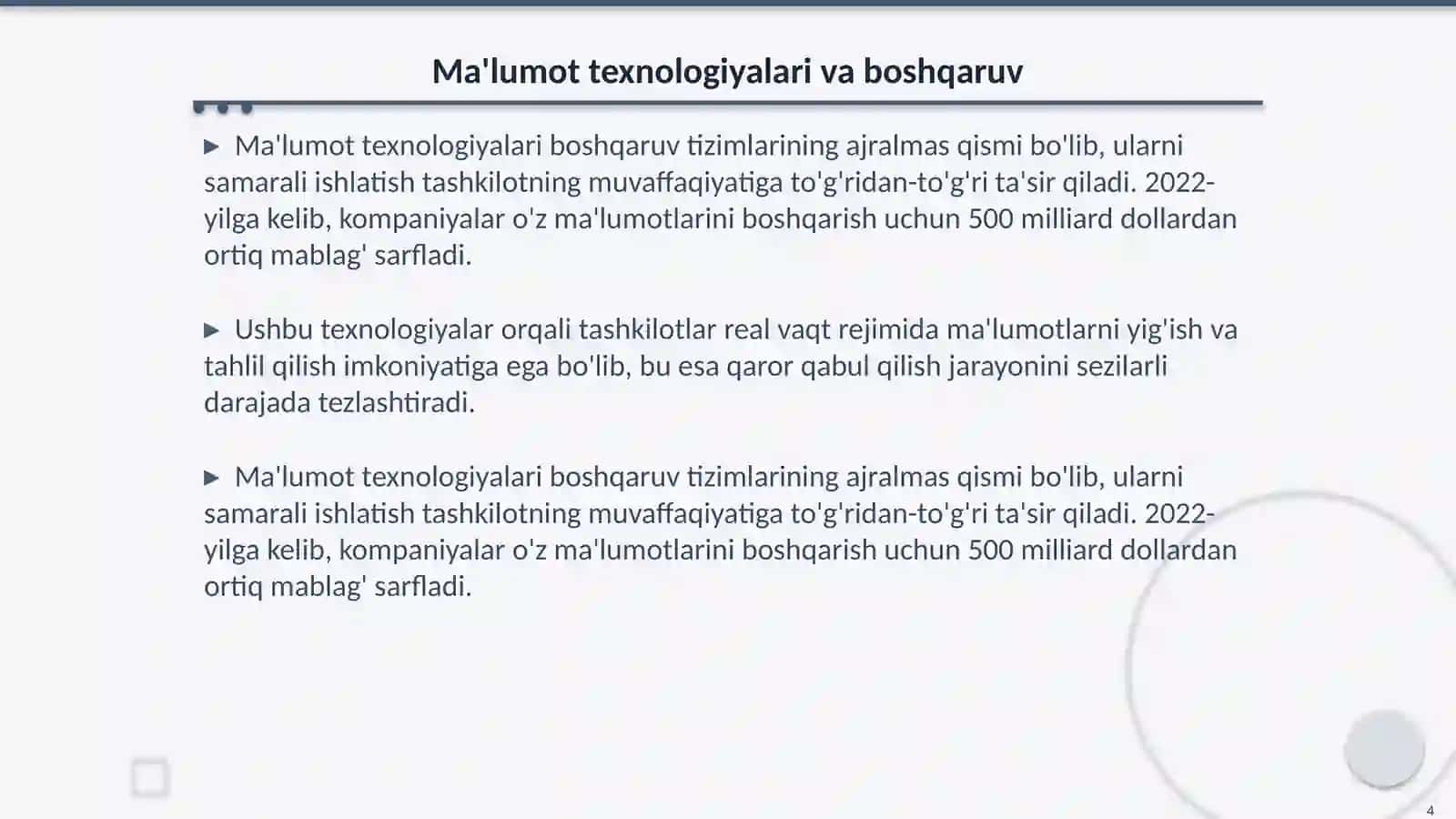 Zamonaviy Menejment Texnologiyalari 4