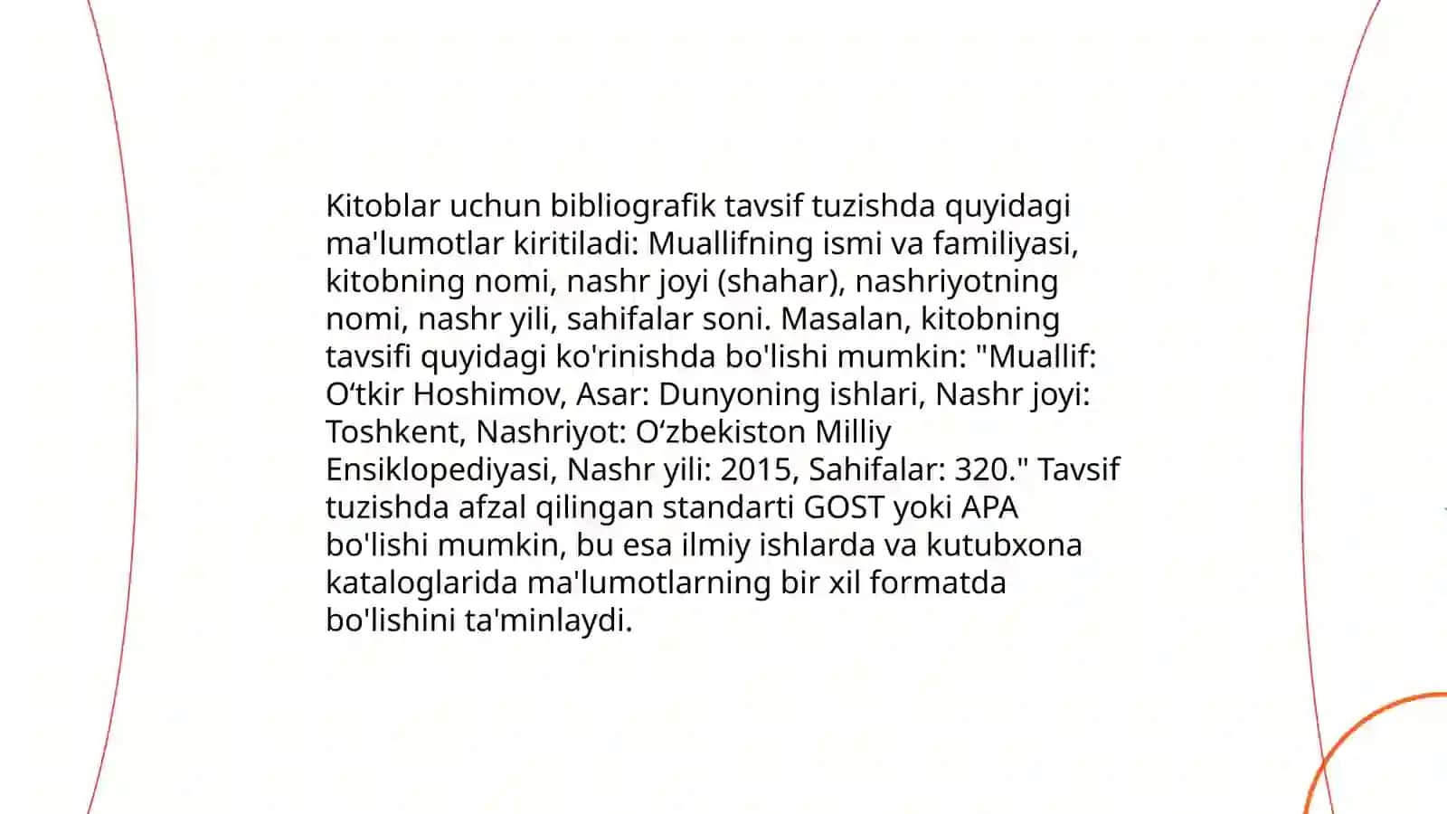 Bibliografik tavsifning asosiy tamoyillari 4