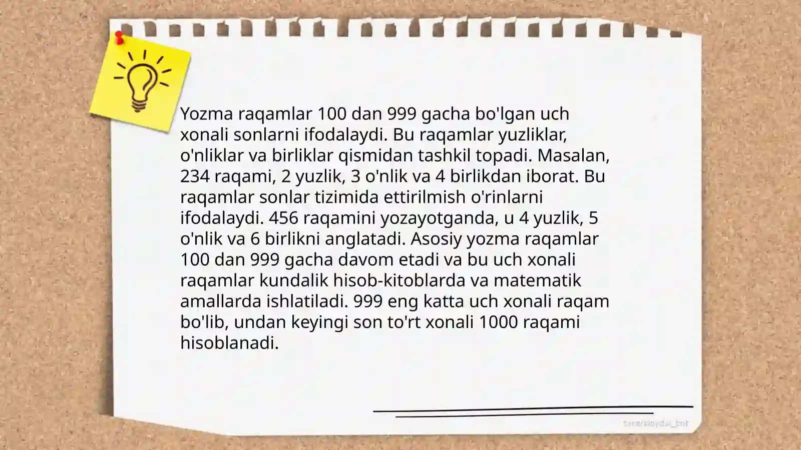 Konsentrlar(10, 100,1000 va koʻp xonali sonlar) raqamlashga oʻrgatish metodi 4