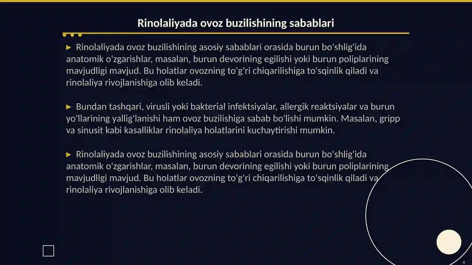 Rinolaliyada ovoz buzilishi va uni korreksiyalash 4
