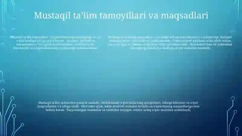 Mustaqil Talim Va Uni Tashkil Etish Metodikasi 4