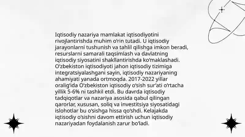 Iqtisodiy nazariya mamlakat iqtisodiy siyosatining ilmiy asosi 4
