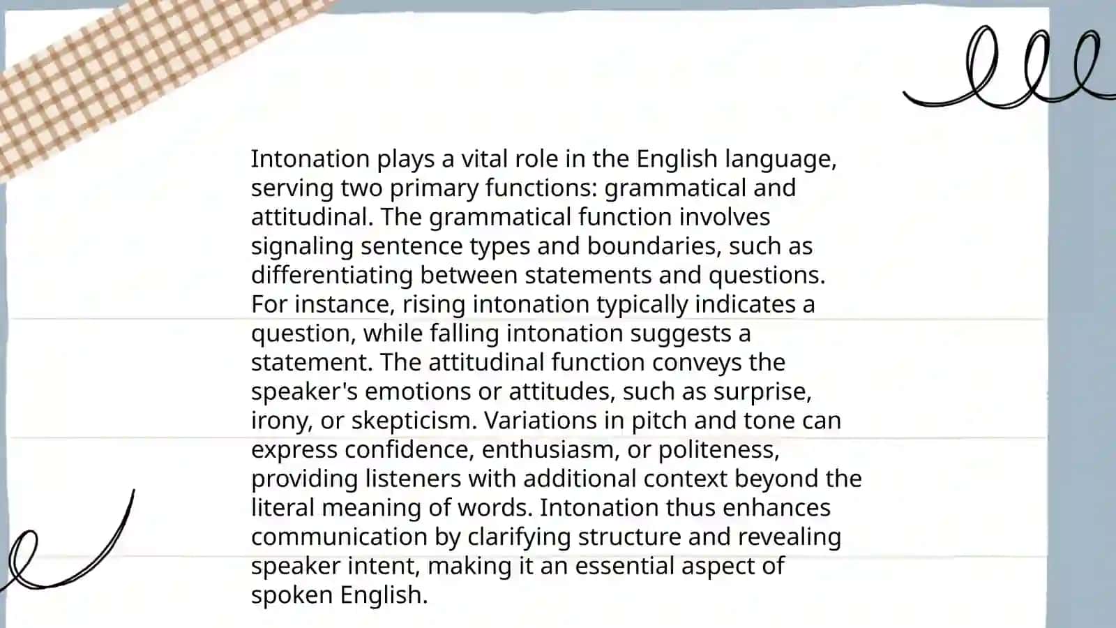 Intonation 4