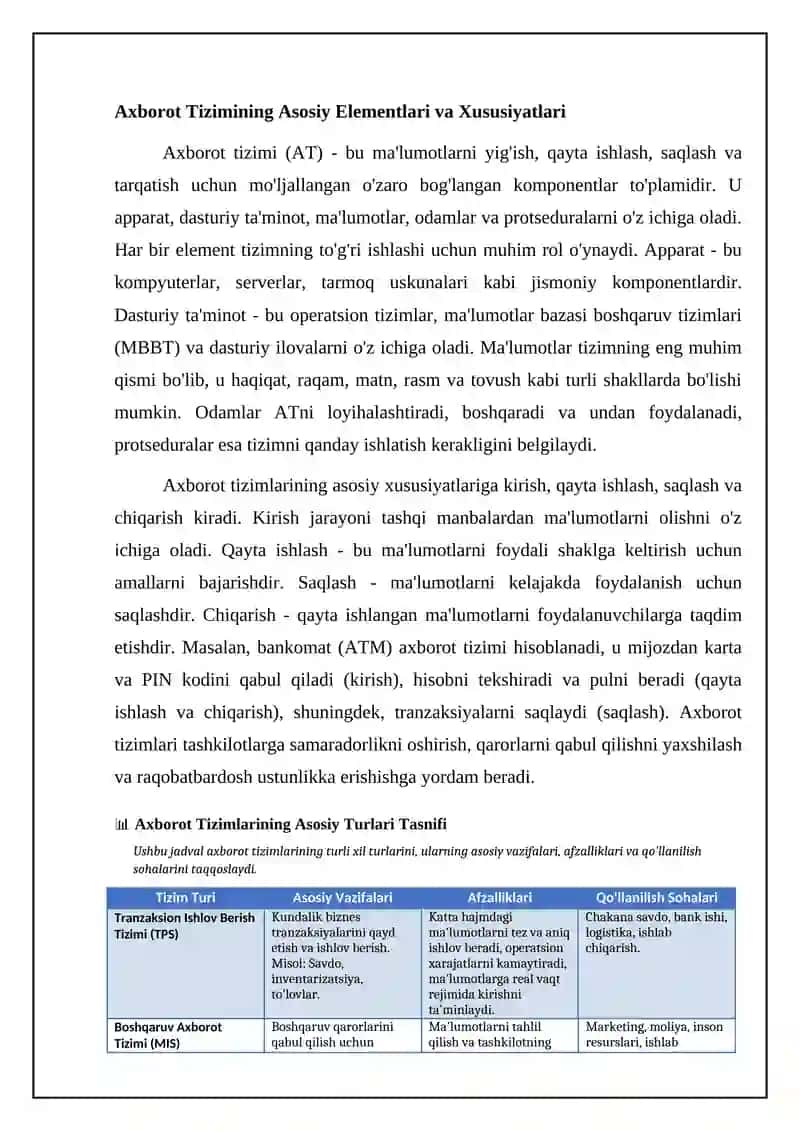 Axborot tizimlarining tasnifi 4
