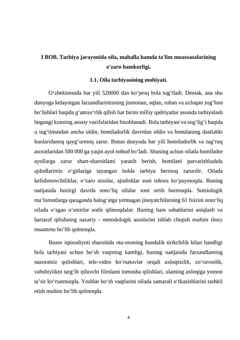 Yosh avlodni tarbiyalashda oila, mahalla va maktab hamkorligining pedagogik manbalarini o'rganish 4