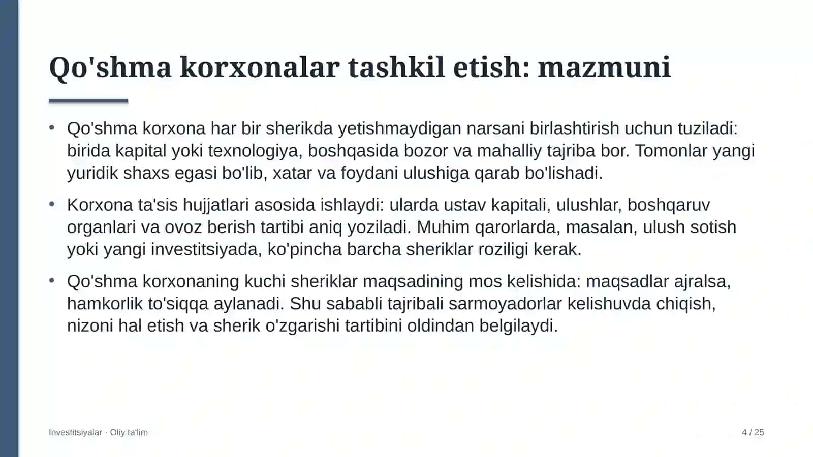 Energetika ta'mirlash korxonalarida qo'shma korxonalar tashkil etish 4