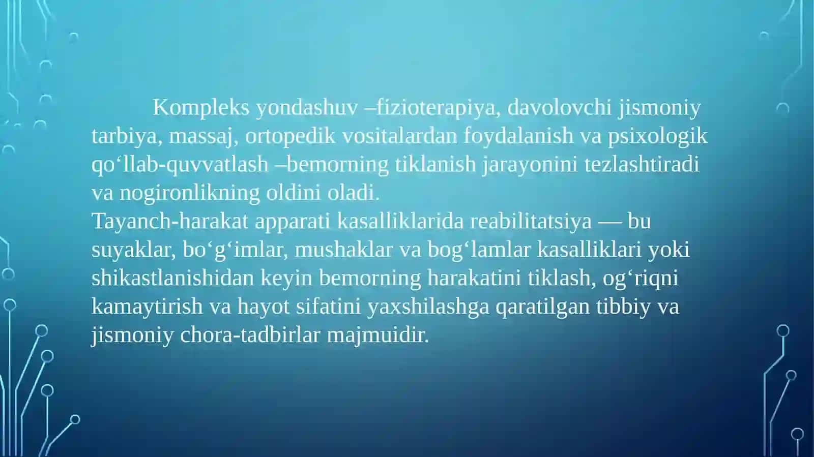 Tayanch xarakatapparatiga kasalliklarida reabilitatsiya usullari 4