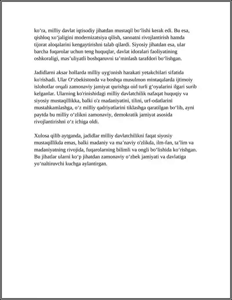 JADID MARIFAT PARVARLARI QARASHLARIDA MILLIY DAVLATCHILIK MASALALARI 4