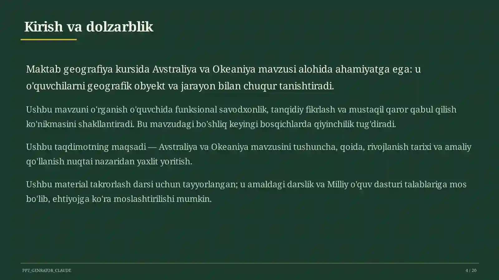 Avstraliya va Okeaniya (7-sinf) 4
