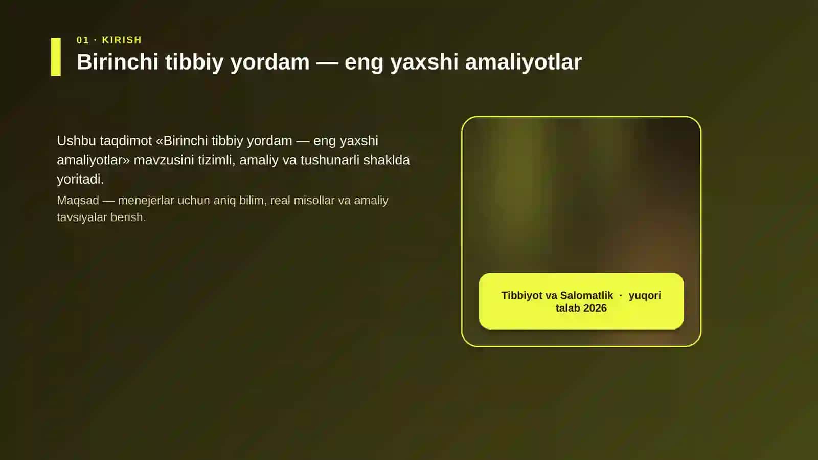Birinchi tibbiy yordam — eng yaxshi amaliyotlar 4